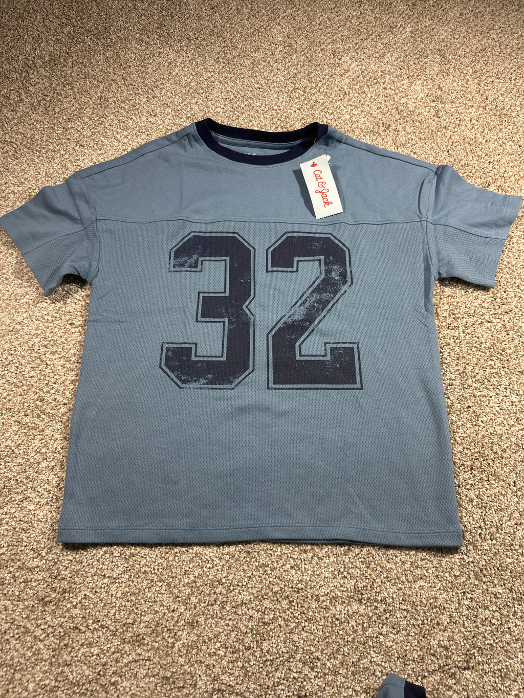 Cat & Jack Steel Blue 32 Graphic T Shirt Size L (10/12) - photo 1