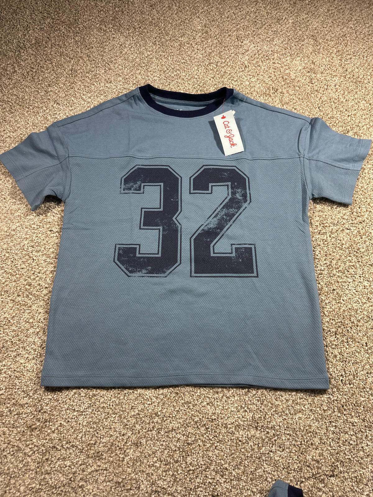 Cat & Jack Steel Blue 32 Graphic T Shirt Size L (10/12) - photo 1