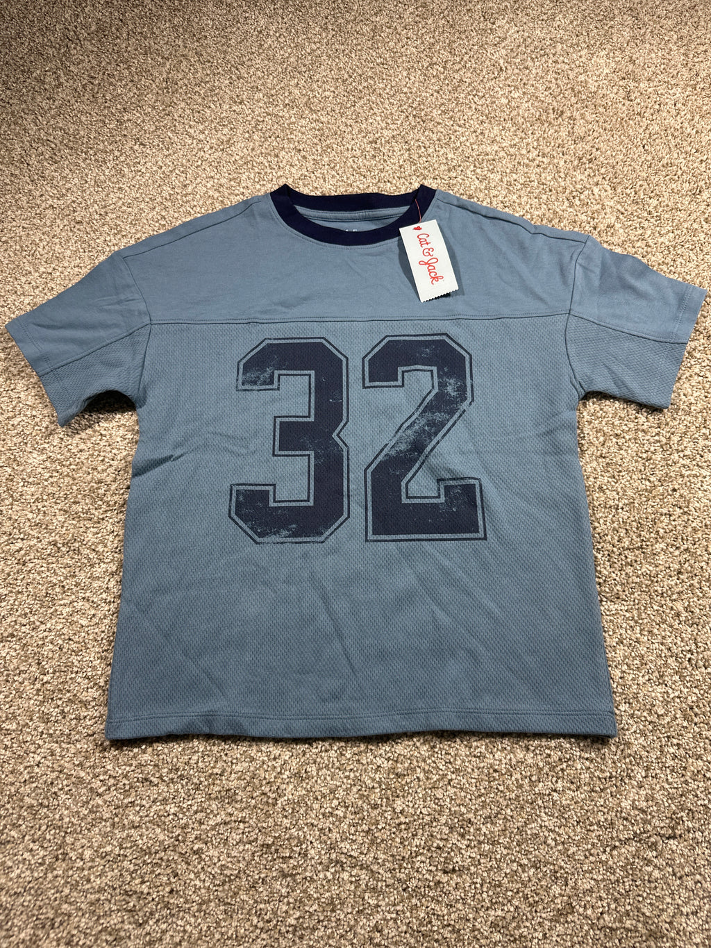Cat & Jack Steel Blue 32 Graphic T Shirt Size M (8) - photo 1