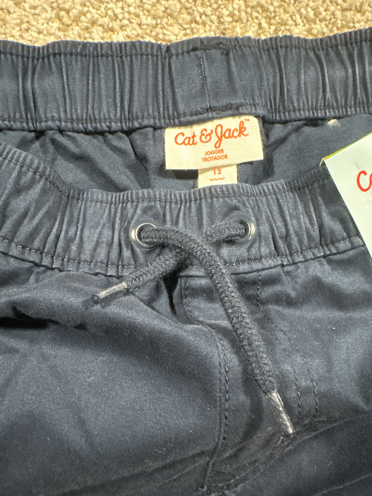 Cat & Jack boys navy jogger pants size 12