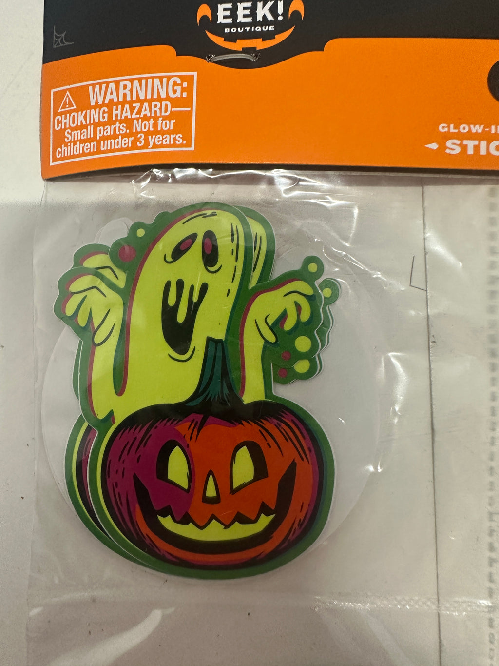 Hyde & EEK! Boutique Glow in the Dark Halloween Stickers 24 Count Party Decor