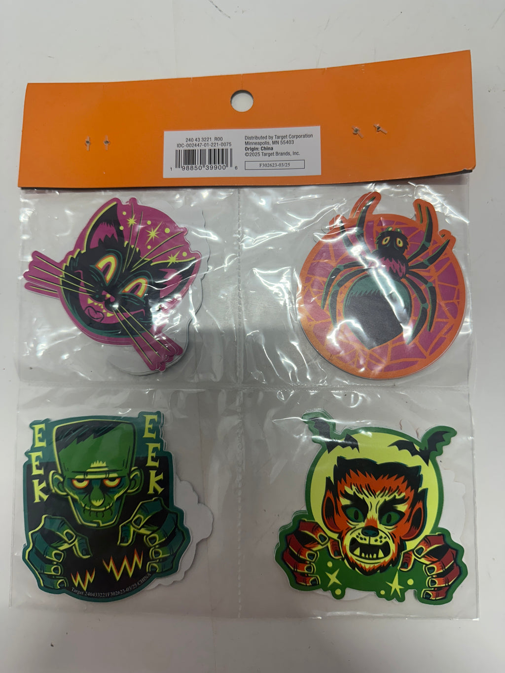 Hyde & EEK! Boutique Glow in the Dark Halloween Stickers 24 Count Party Decor