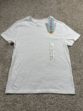 Cat & Jack girls white classic short sleeve T-shirt, size M 8