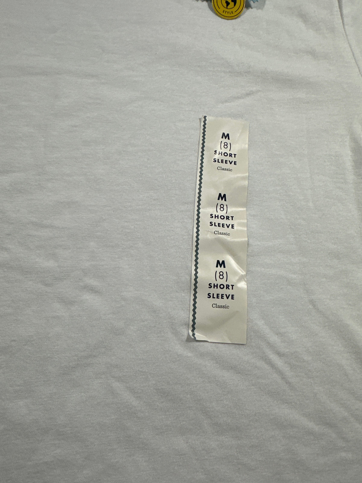 Cat & Jack girls white classic short sleeve T-shirt, size M 8