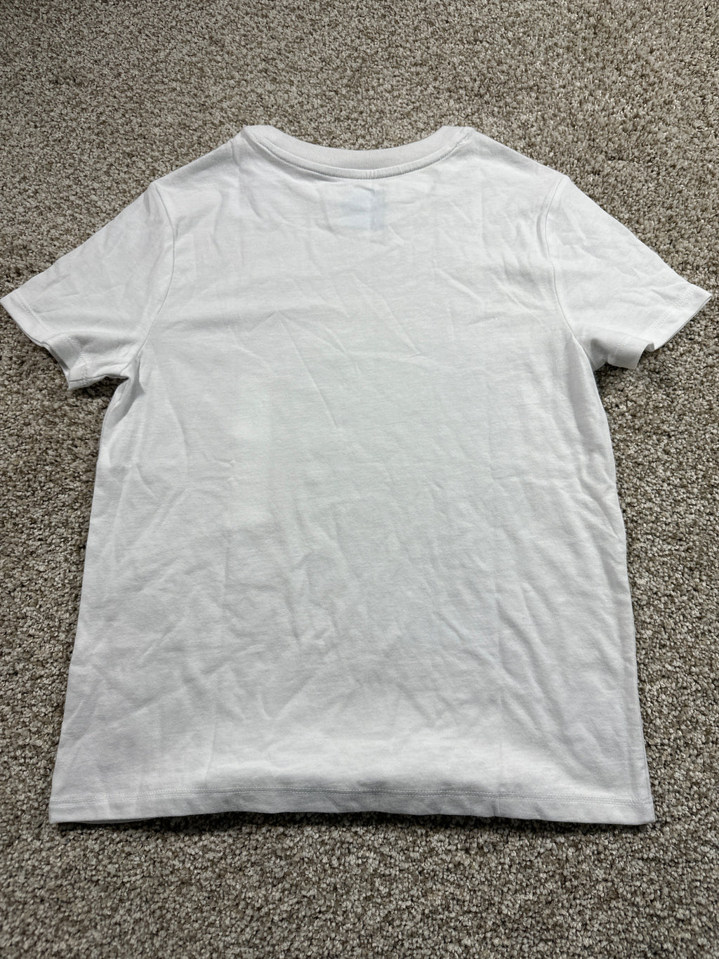 Cat & Jack girls white classic short sleeve T-shirt, size M 8
