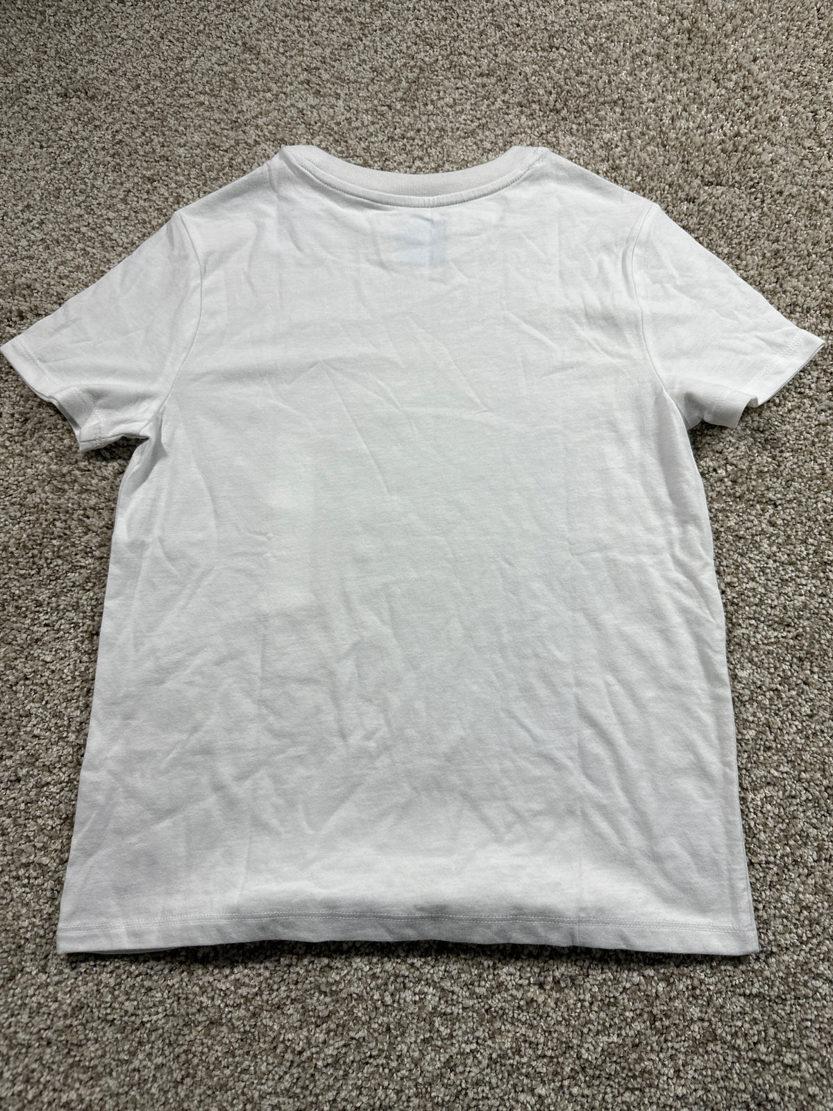 Cat & Jack girls white classic short sleeve T-shirt, size M 8