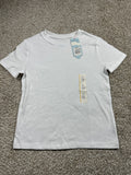 Cat & Jack girls white classic short sleeve T-shirt, size S 6/7