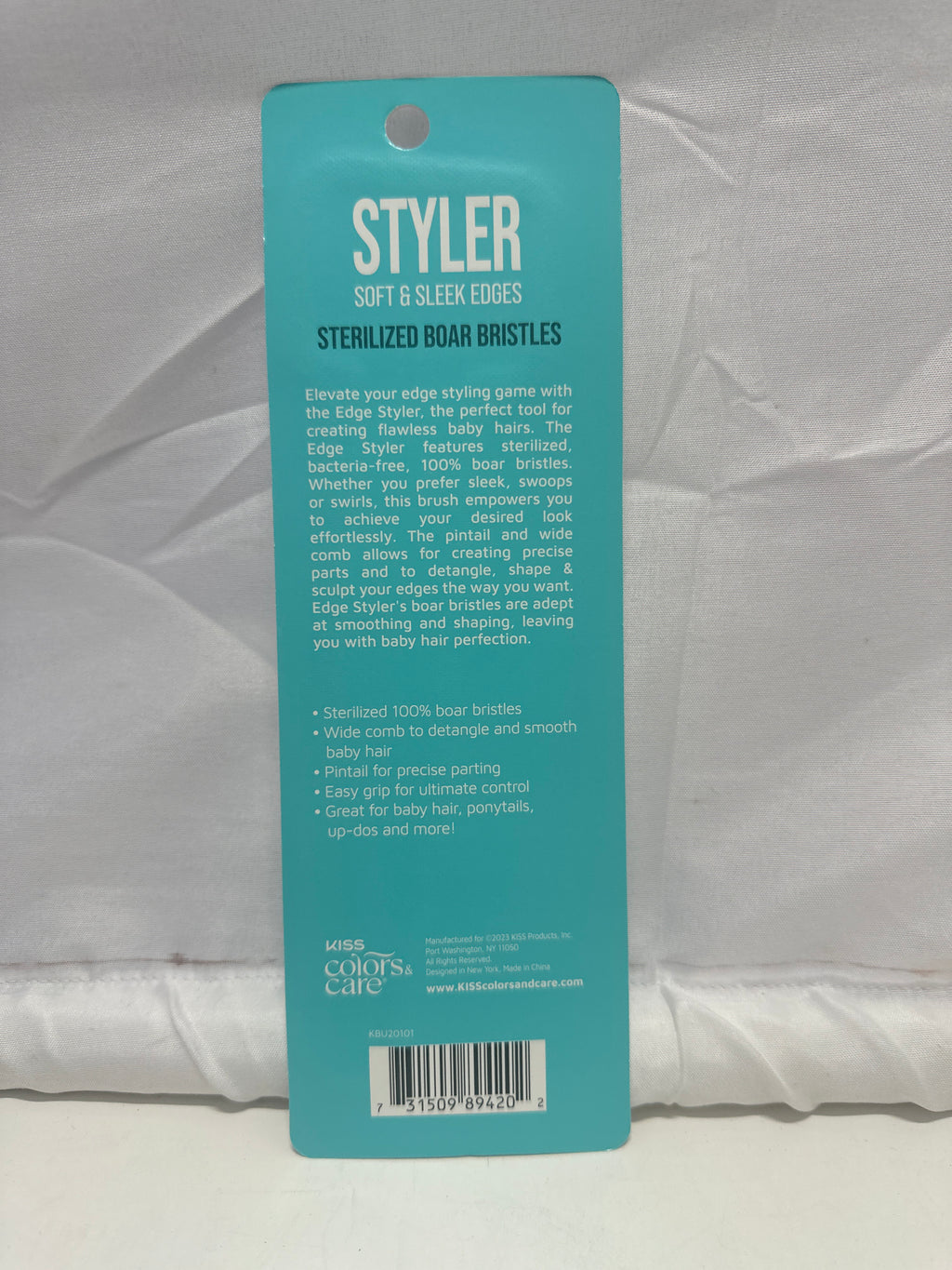 KISS Colors & Care Ombre Chrome Edge Styler Brush – Teal/Purple