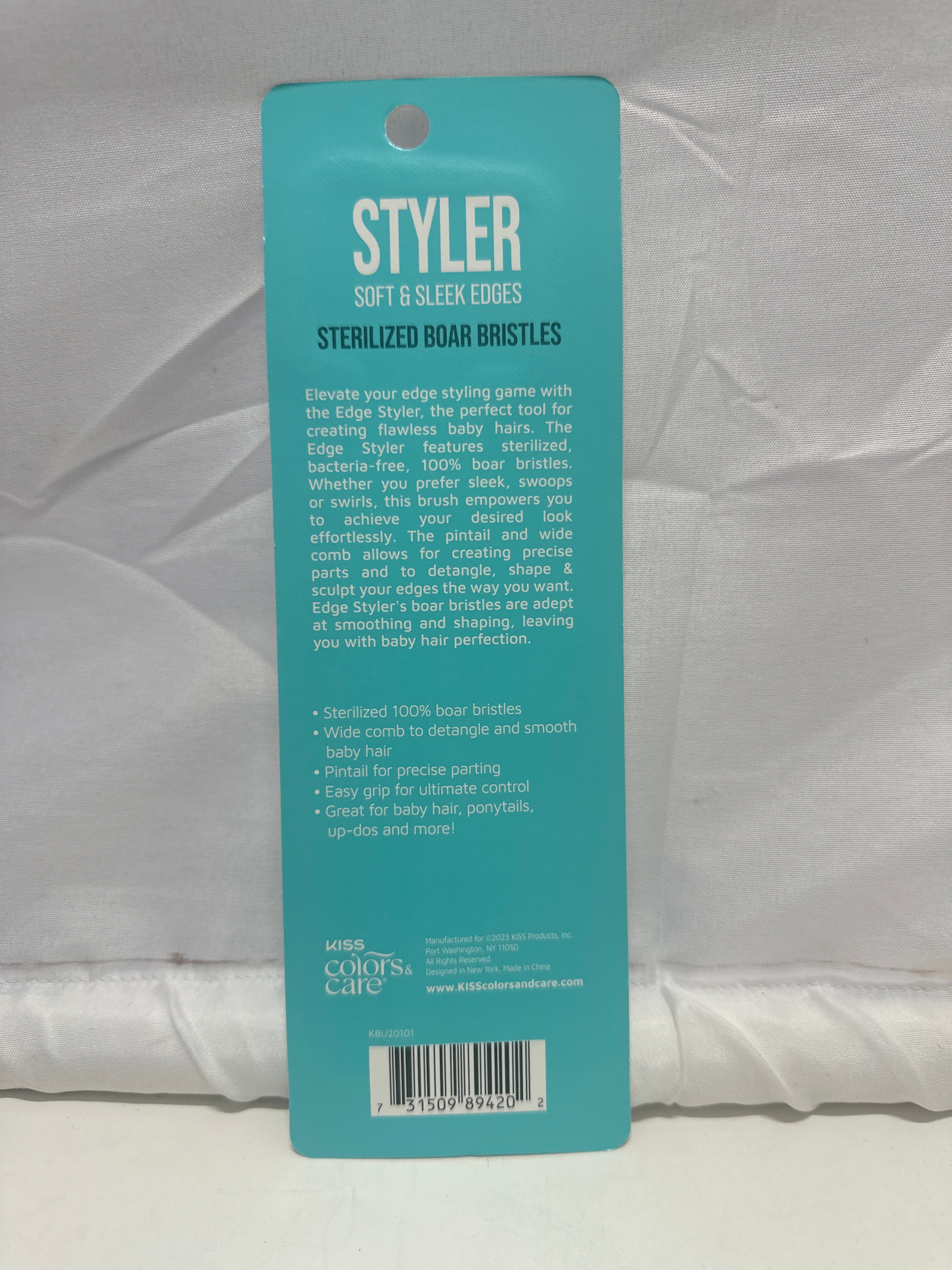 KISS Colors & Care Ombre Chrome Edge Styler Brush – Teal/Purple