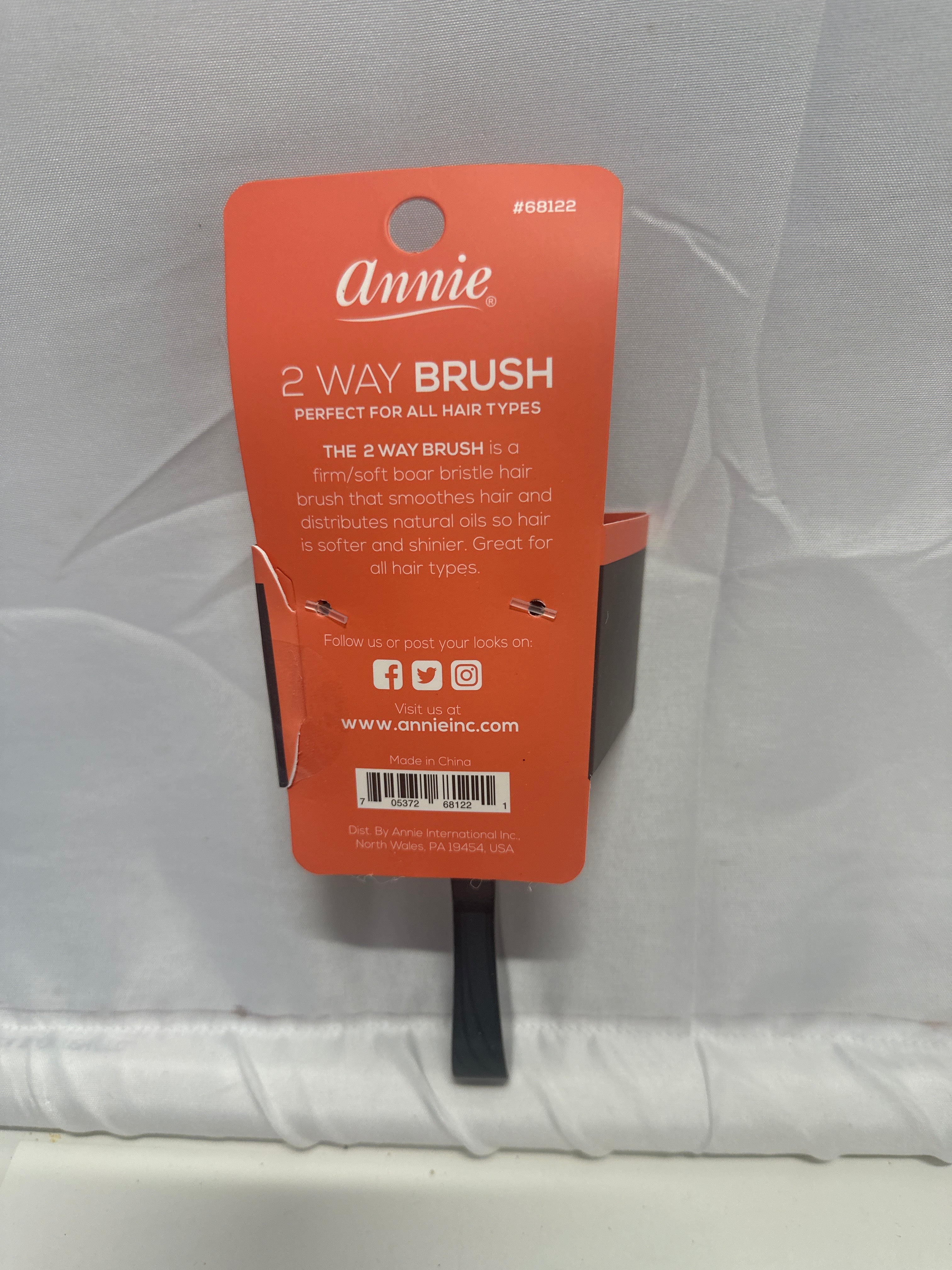 Annie 2 Way Brush – Firm/Soft 100% Boar Bristle Hair Brush