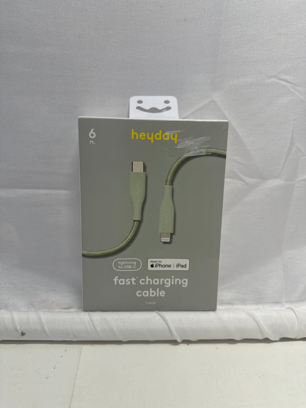 heyday Lightning to USB-C Fast Charging Cable 6ft Green