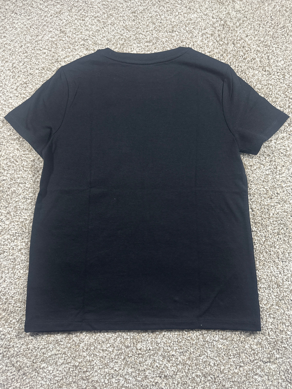 Cat & Jack girls black classic short sleeve T-shirt detail