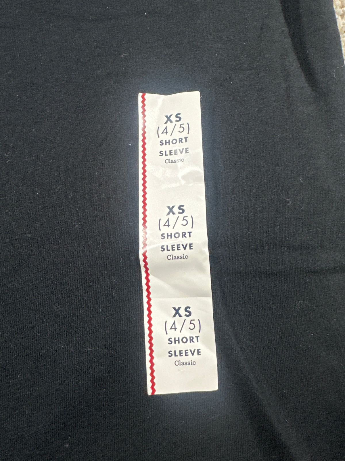 Cat & Jack girls ebony classic short sleeve T-shirt detail