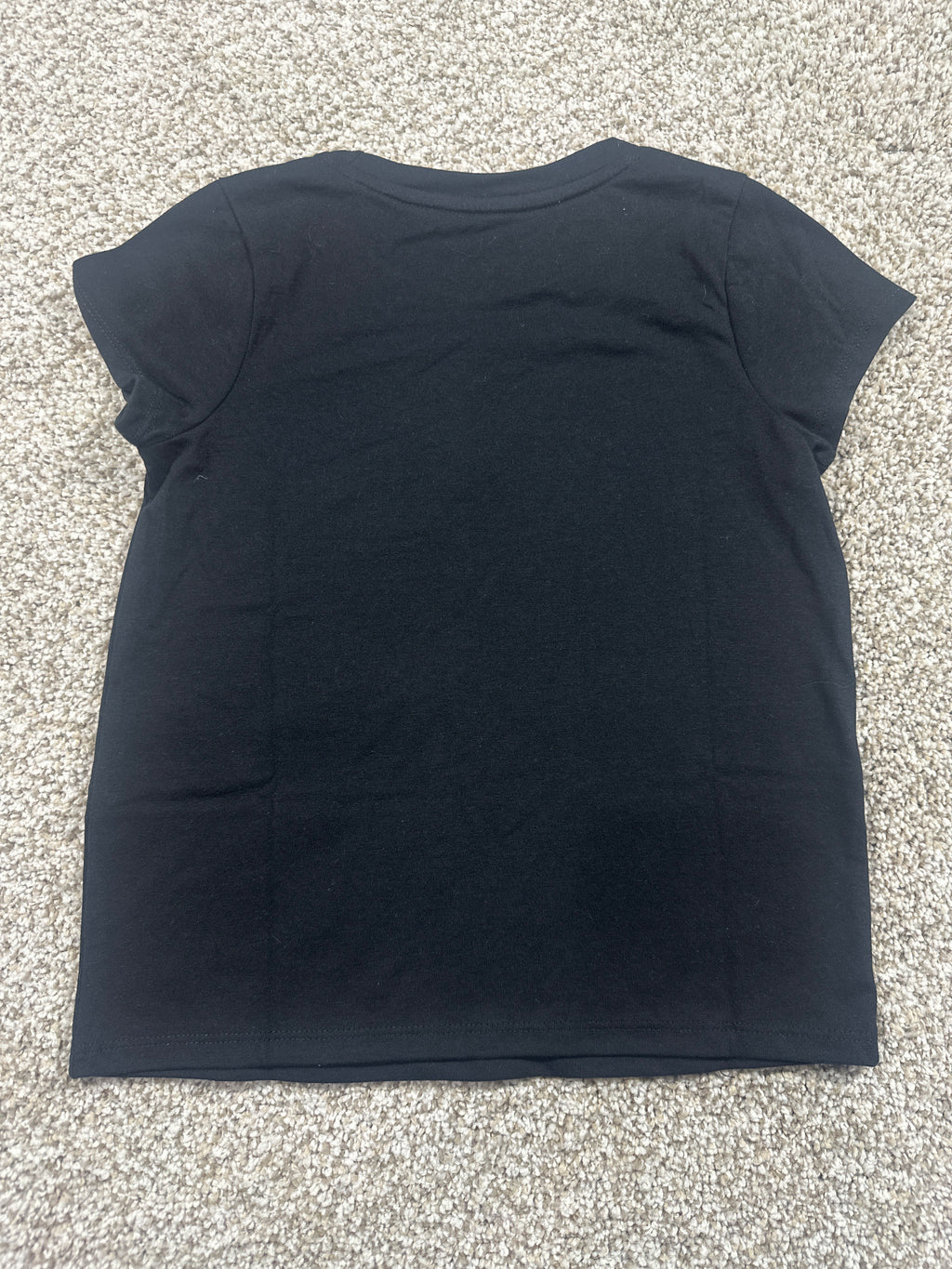 Cat & Jack girls ebony classic short sleeve T-shirt detail