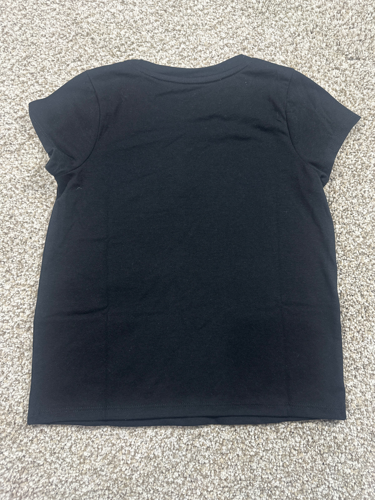Cat & Jack girls ebony classic short sleeve T-shirt detail