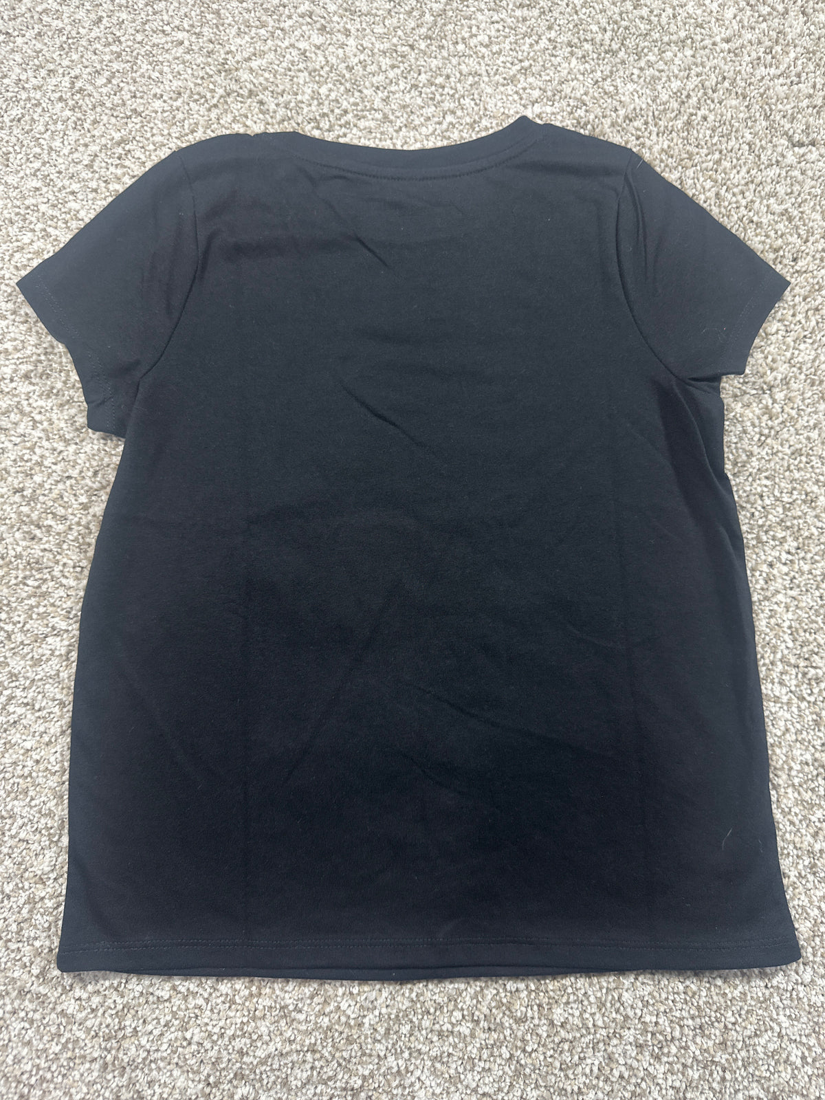 Cat & Jack girls ebony classic short sleeve T-shirt detail