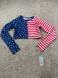 Cat & Jack stars and stripes long sleeve rash guard size XXL (16/18)