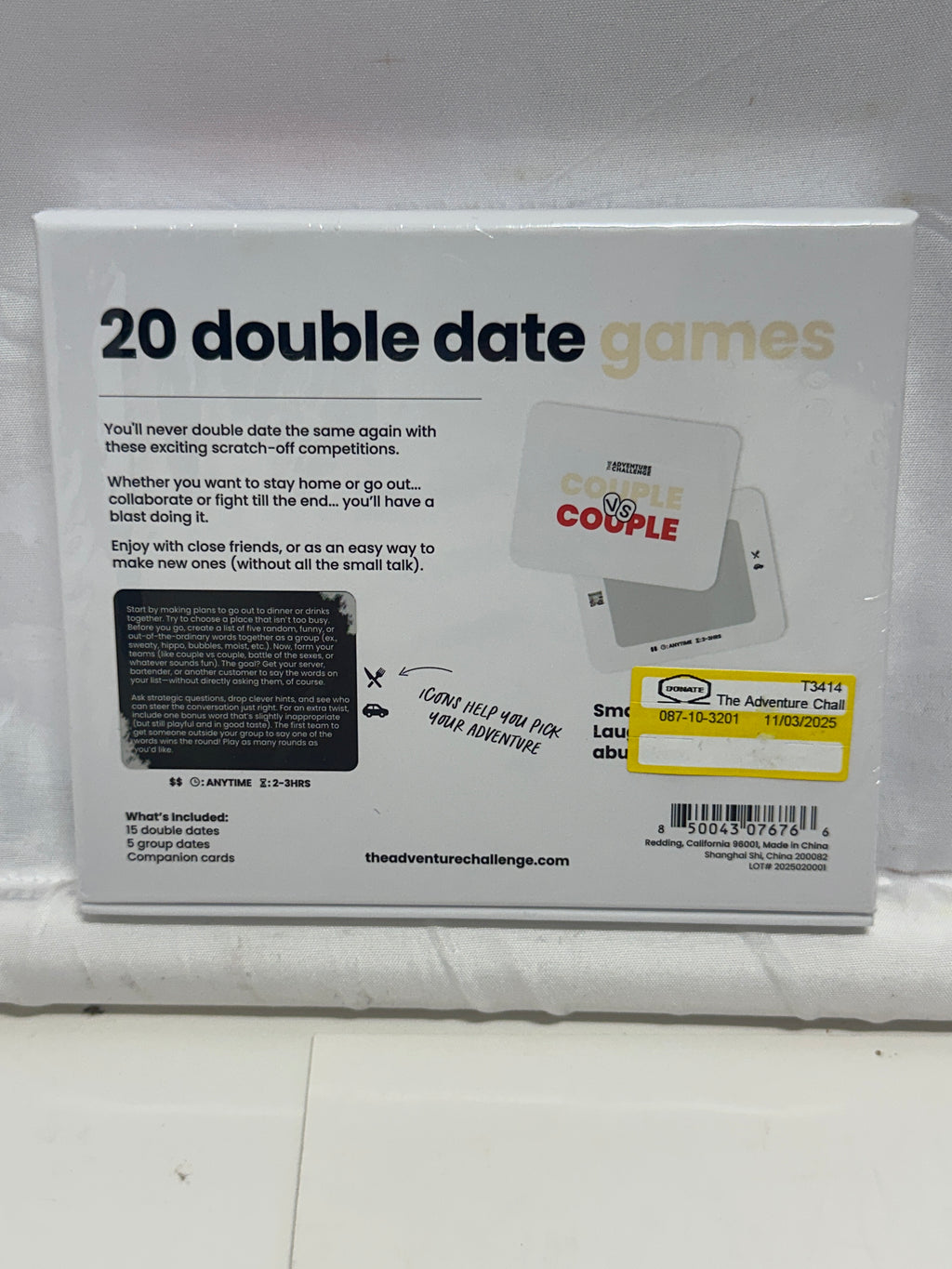 The Adventure Challenge Couple vs Couple – Double Date Game