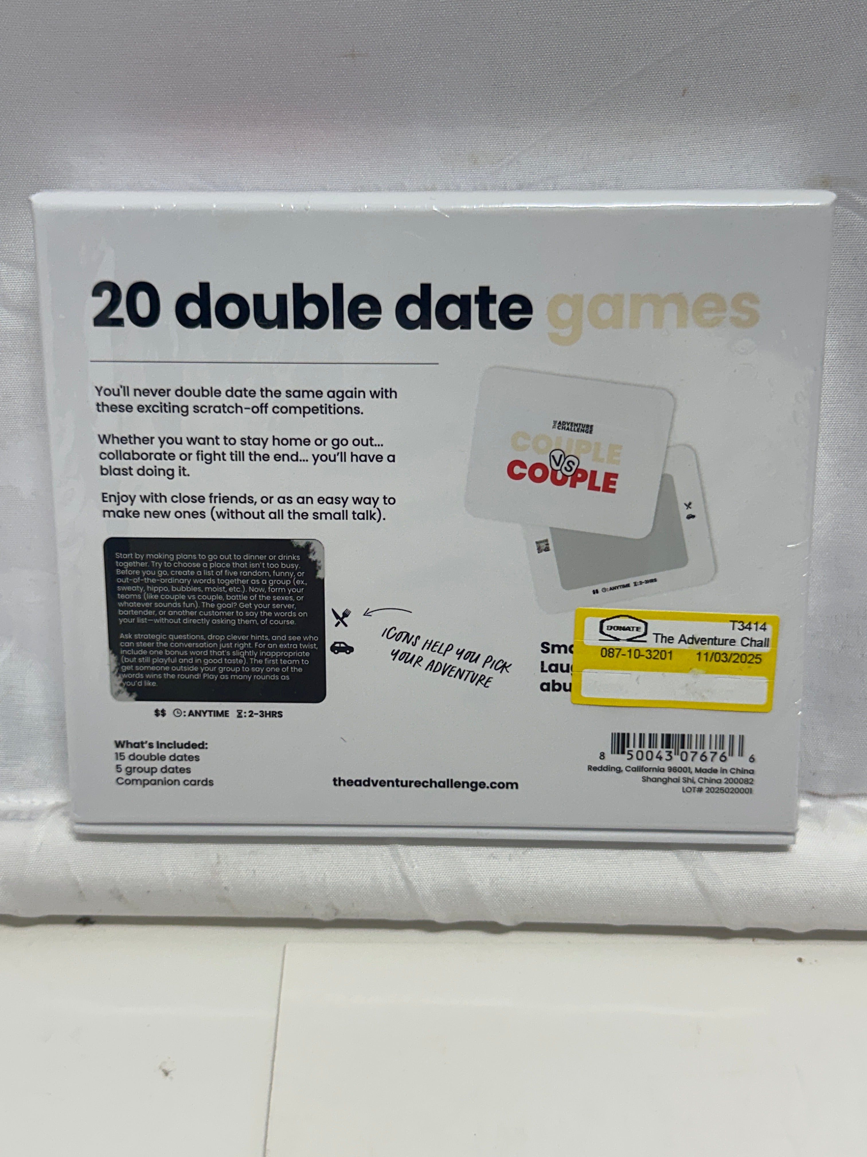 The Adventure Challenge Couple vs Couple – Double Date Game