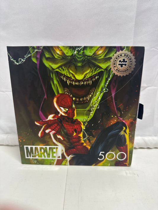 Marvel Spider-Man vs Green Goblin 500 Piece Jigsaw Puzzle – Buffalo Silver Edition
