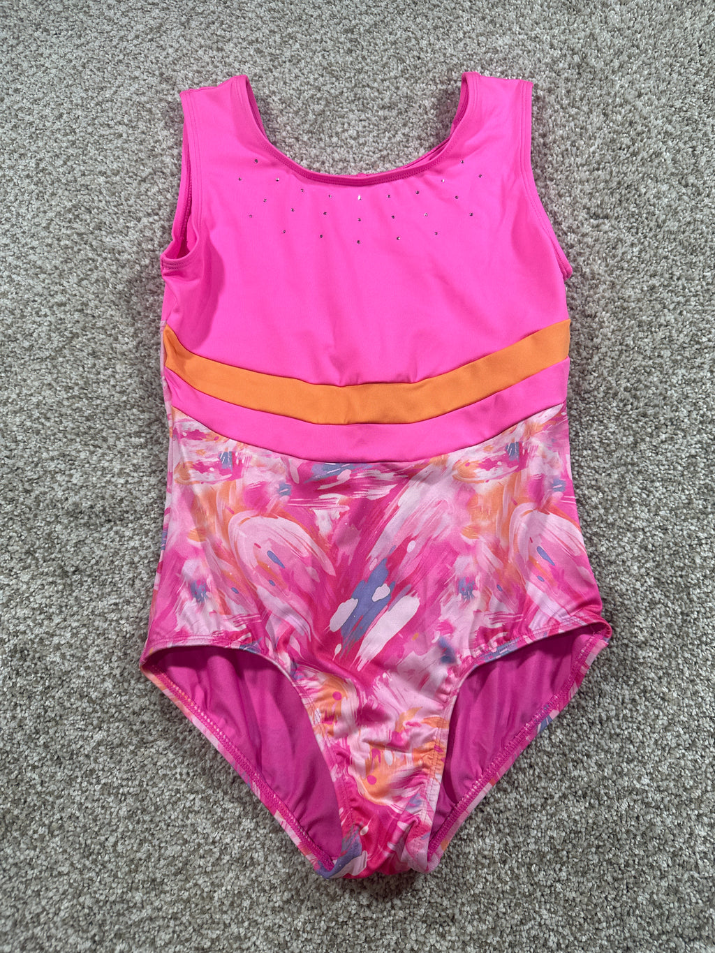 Cat & Jack Pink Floral One Piece Swimsuit Size XL (14) - photo 1