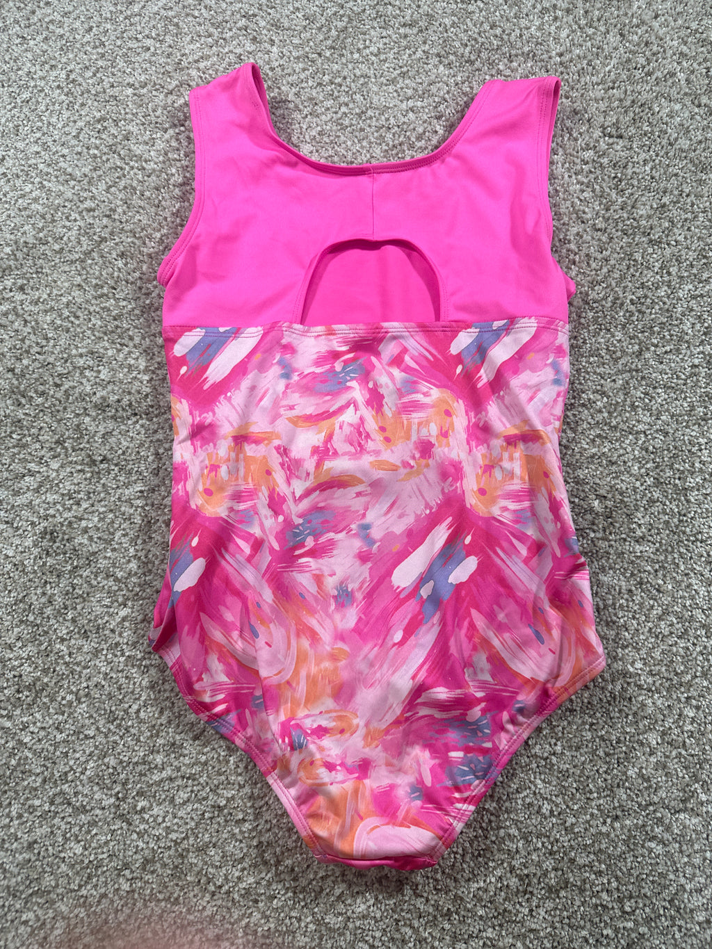 Cat & Jack Pink Floral One Piece Swimsuit Size XL (14) - photo 3