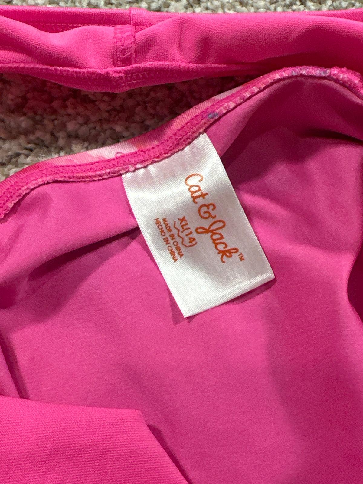 Cat & Jack Pink Floral One Piece Swimsuit Size XL (14) - photo 4