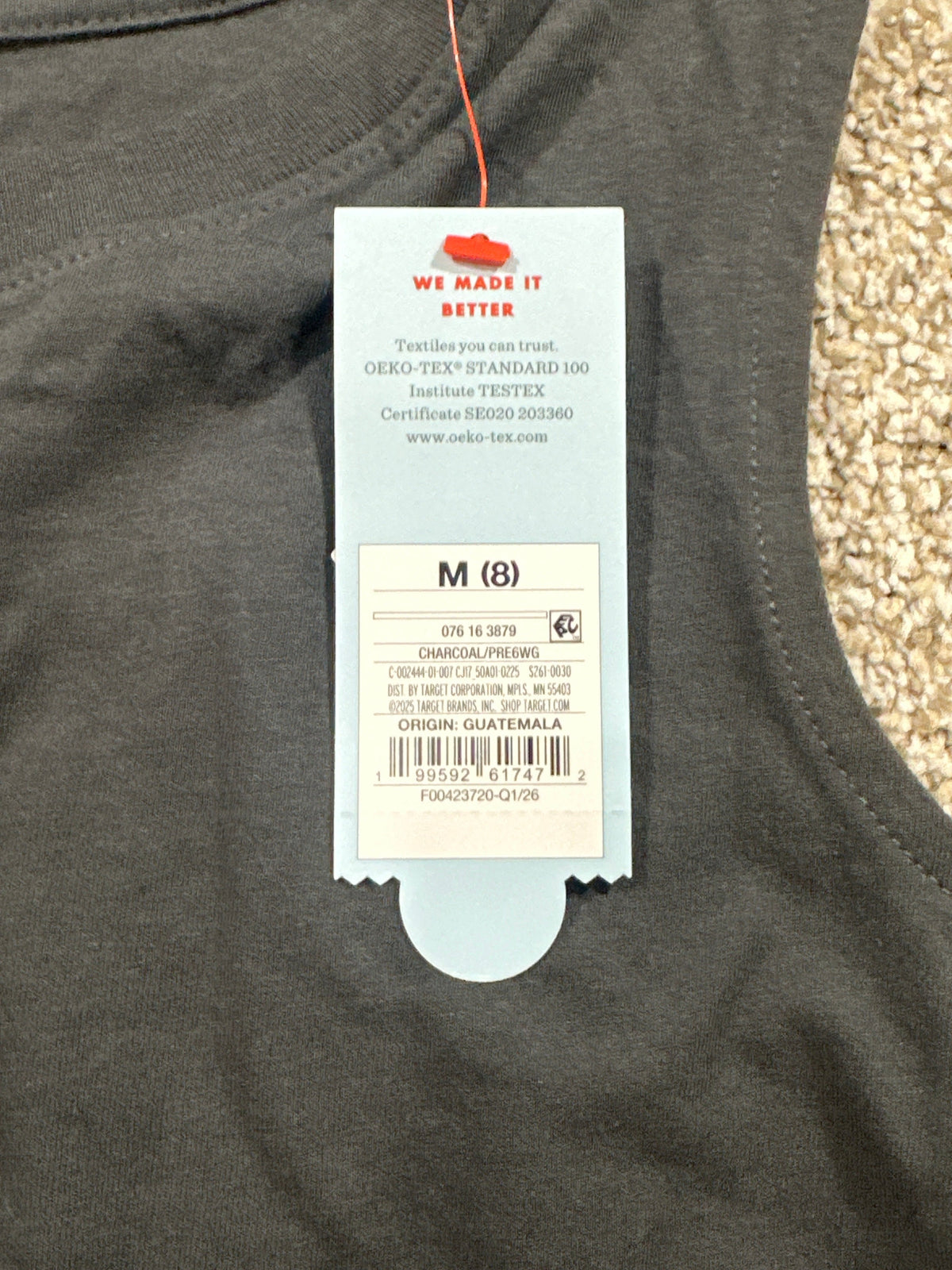 Cat & Jack charcoal sleeveless tank top size M 8