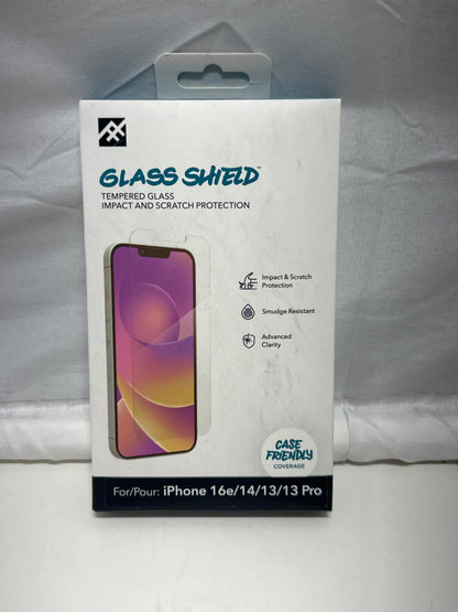 IFROGZ Glass Shield Tempered Glass Screen Protector iPhone 16e/14/13/13 Pro
