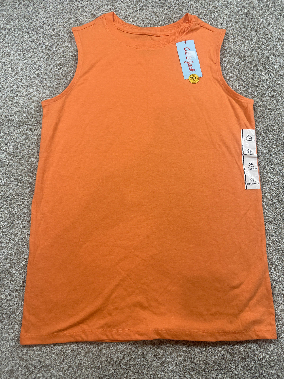 Cat & Jack orange sleeveless tank top size XL 14