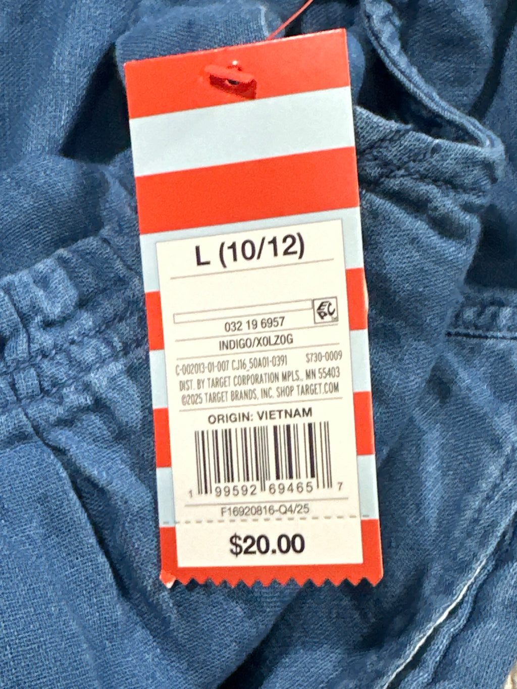 Cat & Jack Indigo Chambray Romper Size L (10-12) - photo 5