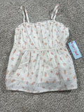 Cat & Jack cream floral smocked sundress size M 8