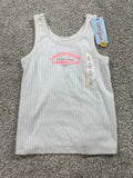 Cat & Jack girls cream Lake Superior Sunshine Club ribbed tank top, S 6/7