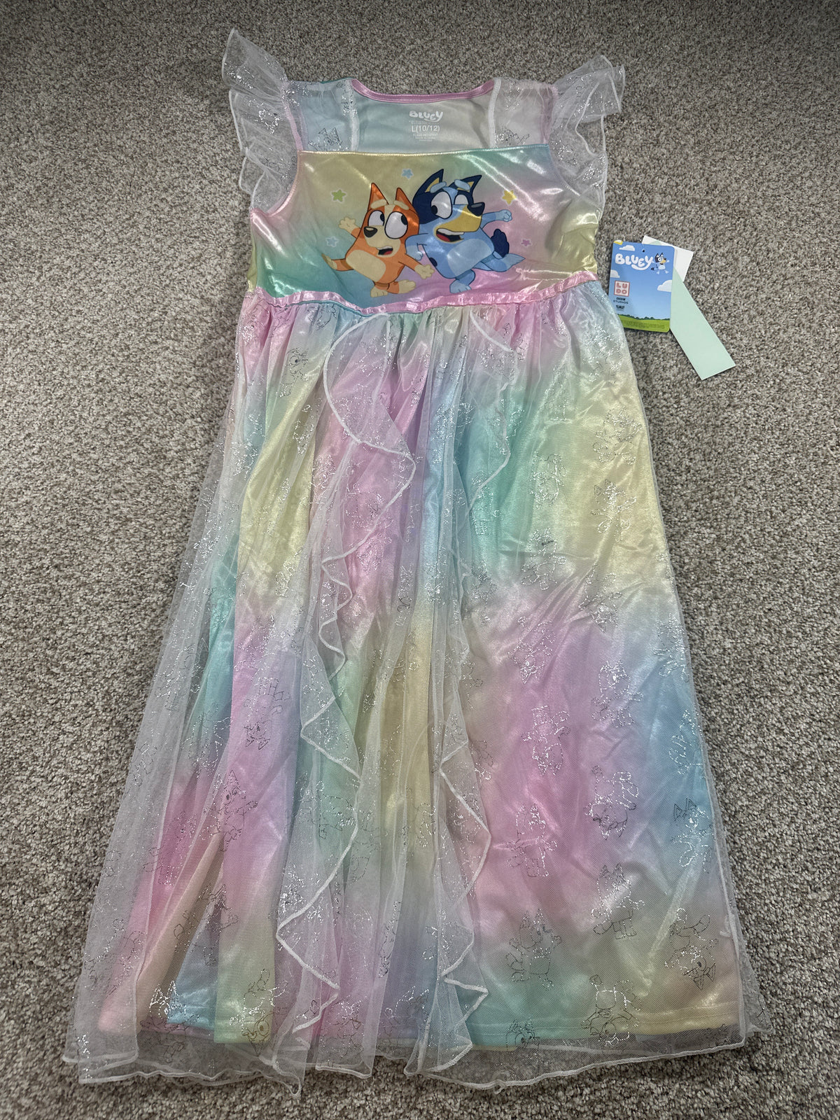 Bluey Pastel Rainbow Costume Dress Size L (10-12) - photo 1