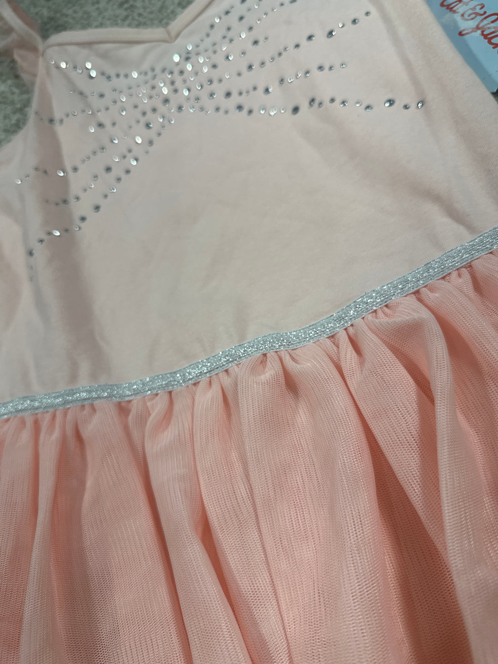 Cat & Jack girls pink tulle dress detail 2