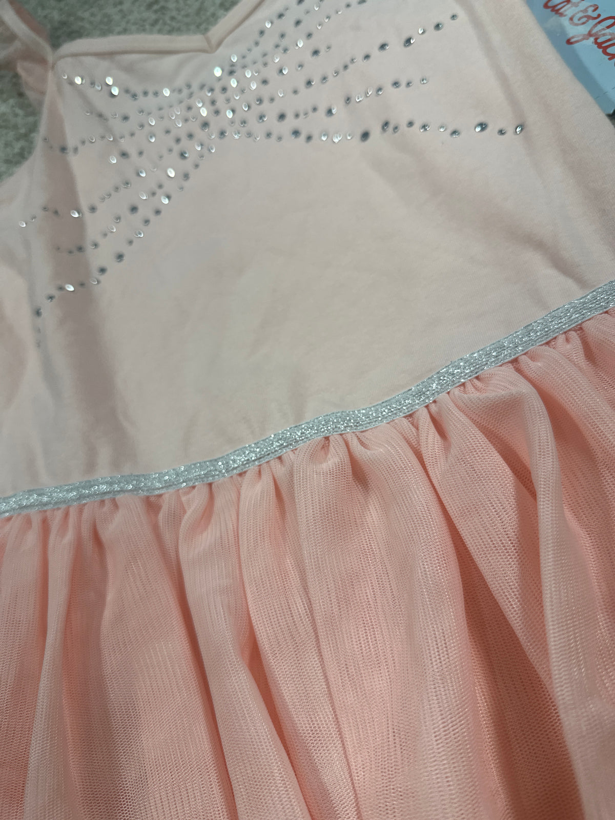 Cat & Jack girls pink tulle dress detail 2