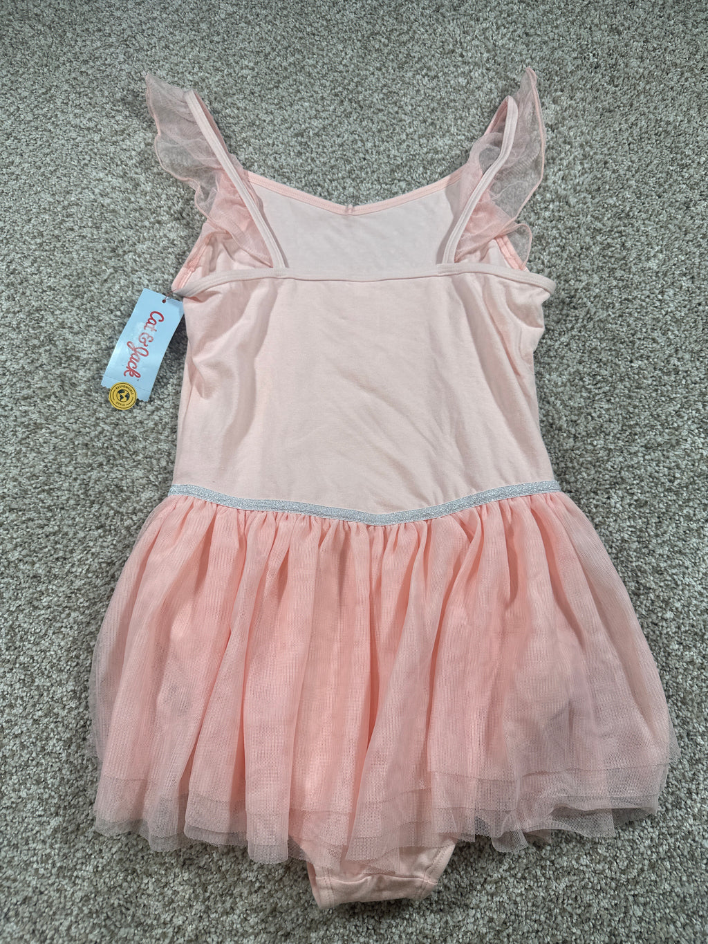 Cat & Jack girls pink tulle dress detail 3