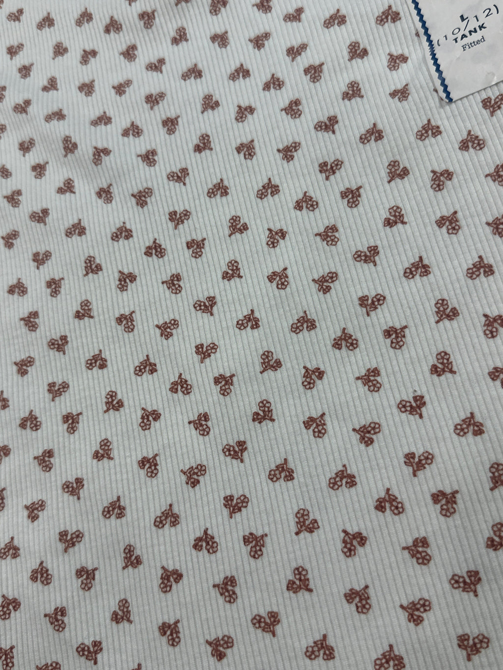 Cat & Jack girls cream cherry ribbed tank top cherry print detail