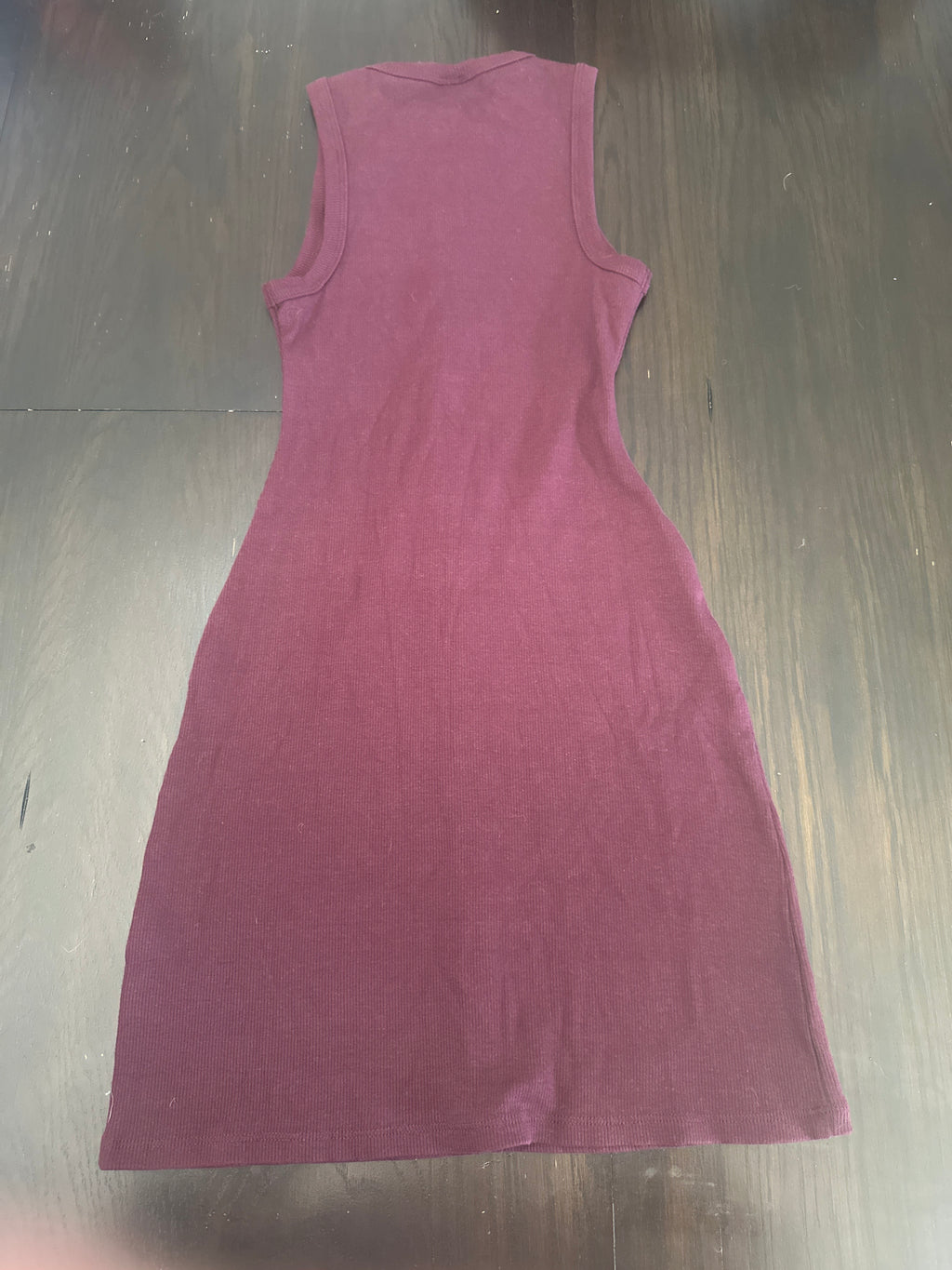 Wild Fable Women’s Ribbed Button Front Mini Dress Dark Red