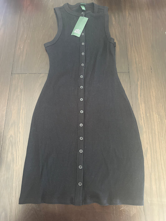 Wild Fable Women’s Ribbed Button Front Mini Dress Black