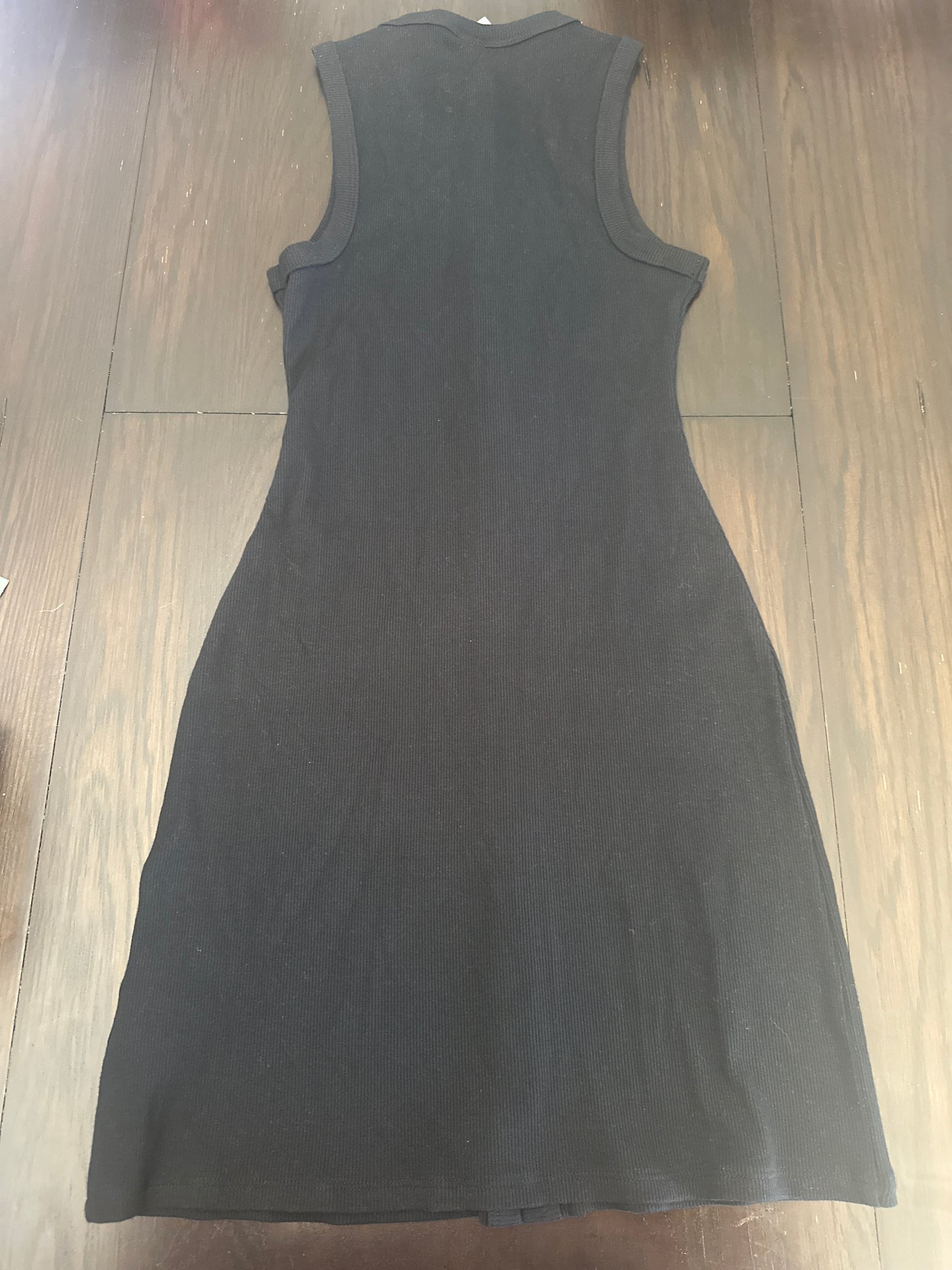 Wild Fable Women’s Ribbed Button Front Mini Dress Black