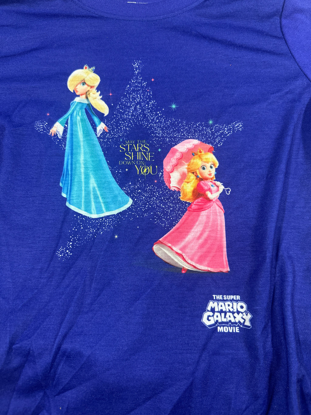 Super Mario Galaxy Movie Princess Peach and Rosalina girls flame-resistant nightgown, size L (10/12)