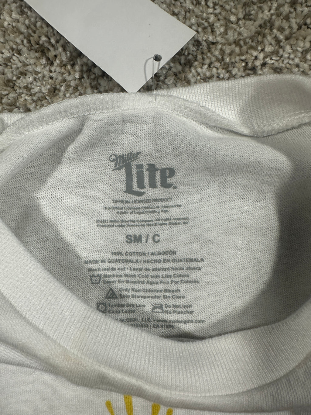 Miller Lite Football Helmet Graphic T Shirt White Size S — photo 3