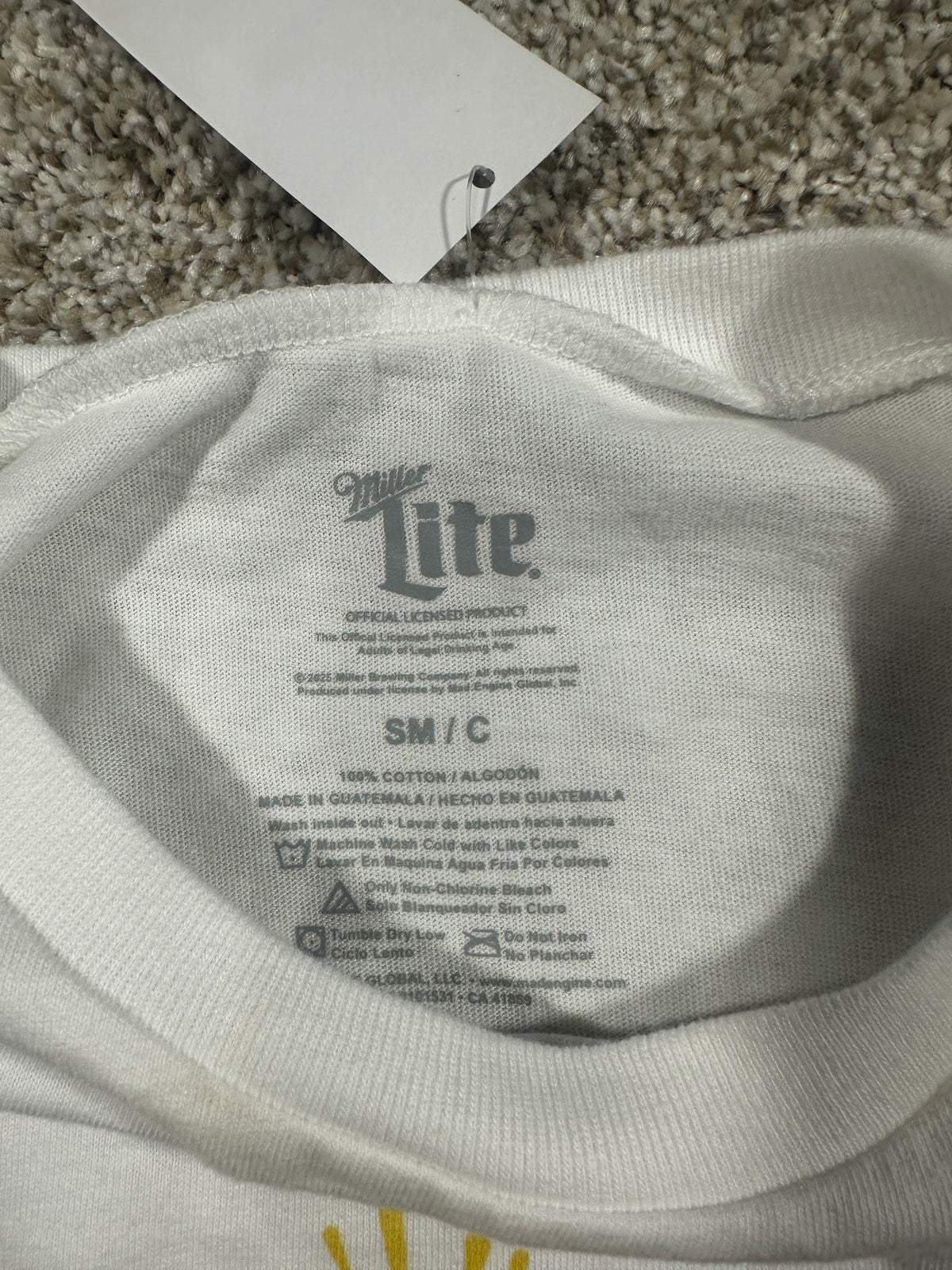 Miller Lite Football Helmet Graphic T Shirt White Size S — photo 3