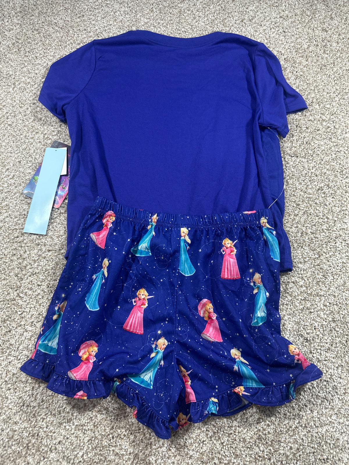 Super Mario Galaxy Movie Princess Peach and Rosalina girls flame-resistant nightgown, size L (10/12)