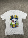 Miller Lite Football Helmet Graphic T Shirt White Size M — photo 1