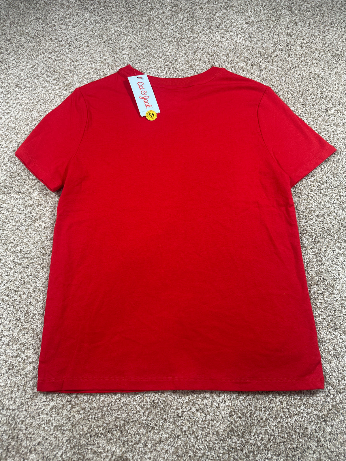 Cat & Jack boys classic short-sleeve T-shirt in red, size L (10/12)