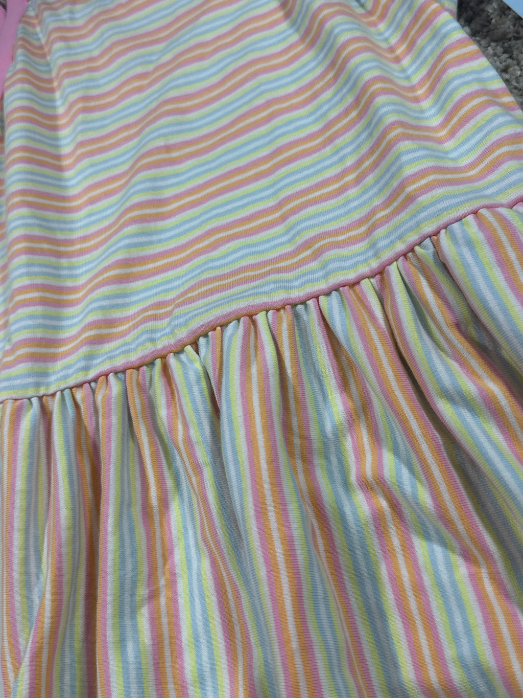 Cat & Jack girls pastel multistripe sleeveless dress size XL 14