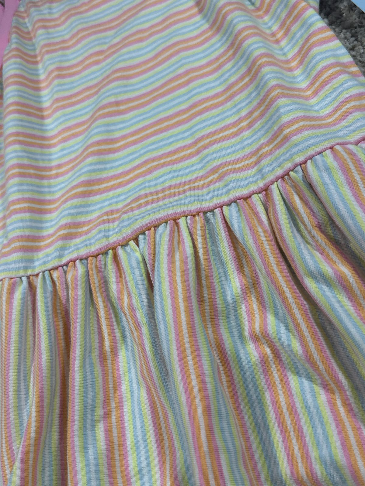 Cat & Jack girls pastel multistripe sleeveless dress size XL 14