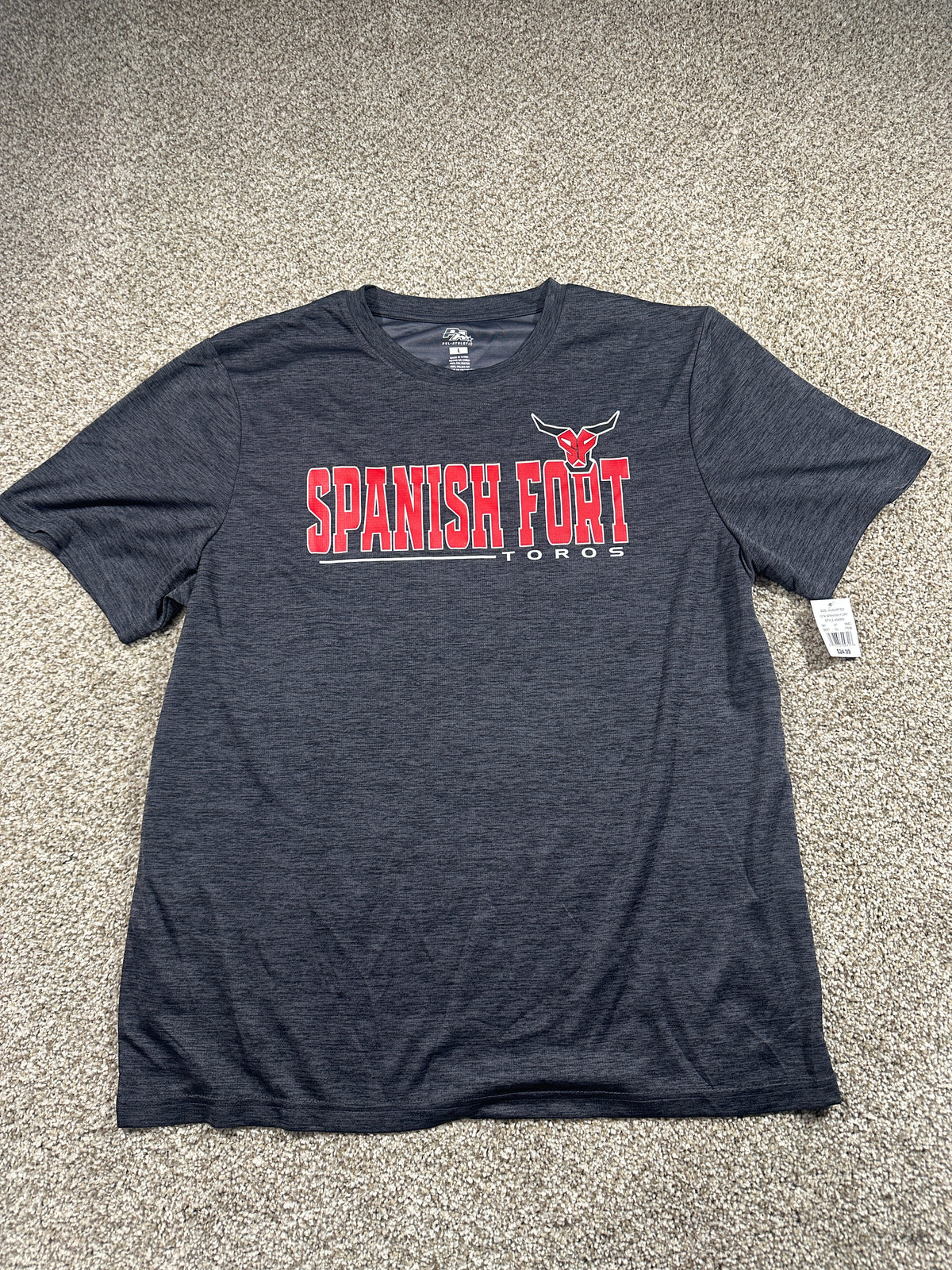 Spanish Fort Toros Gray Performance T Shirt Size L